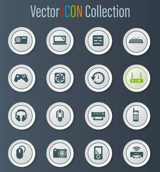 Iconos Vectoriales Dispositivos Para Diseño Interfaz Usuario — Vector de stock