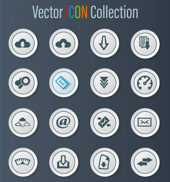 Icon Set Für Webseiten Und Benutzeroberfläche Herunterladen — Stockvektor