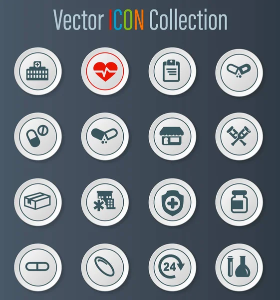 Drug Store Vector Icons User Interface Design — Stock Vector