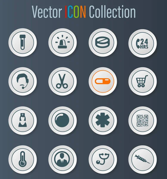 Iconos Vector Farmacia Para Diseño Interfaz Usuario — Vector de stock