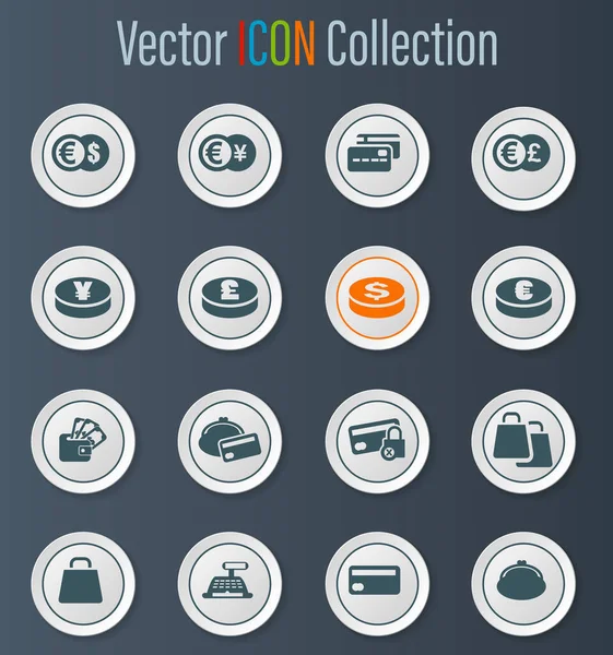 Commers Icônes Vectorielles Pour Conception Interface Utilisateur — Image vectorielle