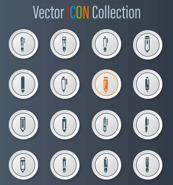 Web Icons Für Das Design Der Benutzeroberfläche Bearbeiten — Stockvektor