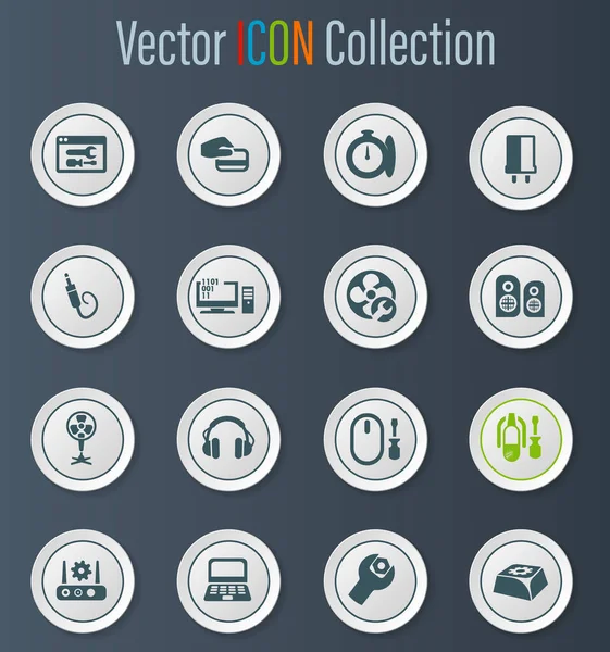 Electron Icons Set Web Sites User Interface — Stock Vector