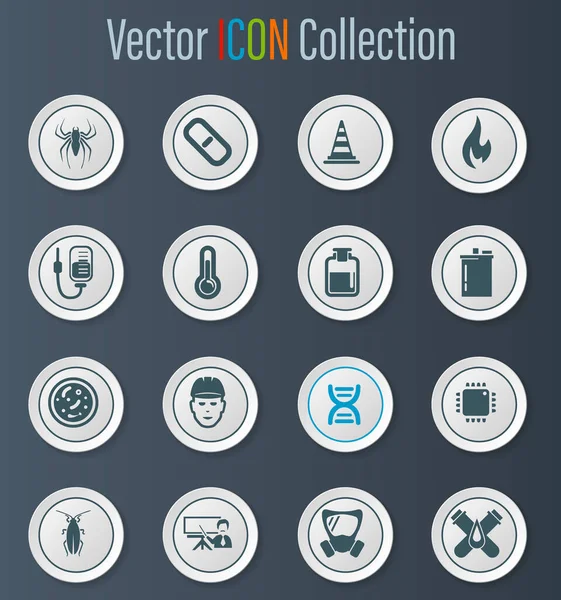 Faculté Biologie Icônes Vectorielles Pour Conception Interface Utilisateur — Image vectorielle