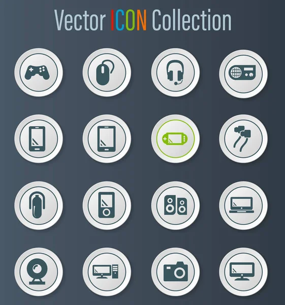 Gadget Vector Iconos Para Diseño Interfaz Usuario — Vector de stock