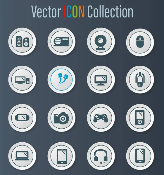 Icônes Vectorielles Gadget Pour Conception Interface Utilisateur — Image vectorielle