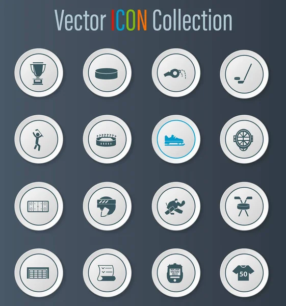 Hockey Vector Icons User Interface Design — Stock Vector