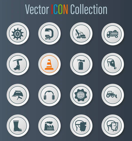 Industrial Icon Set Web Sites User Interface — Stock Vector