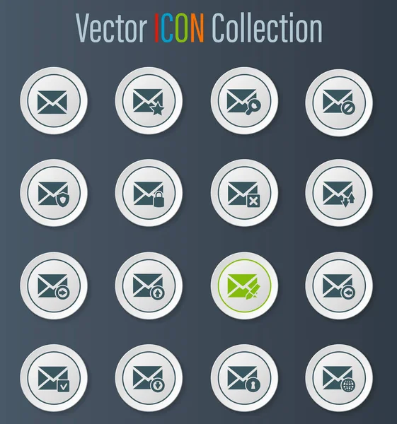 Conjunto Iconos Correo Sobre Para Sitios Web Interfaz Usuario — Vector de stock