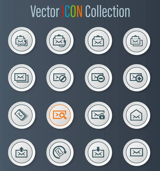 Mail Vector Icons User Interface Design — Stock Vector