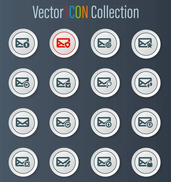 Mail Envelope Icon Set Web Sites User Interface — Stock Vector