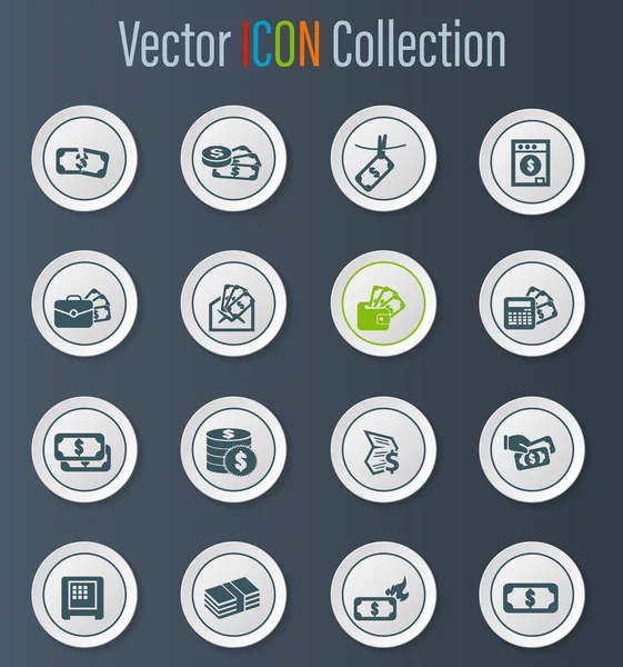 Icônes Vectorielles Argent Pour Conception Interface Utilisateur — Image vectorielle