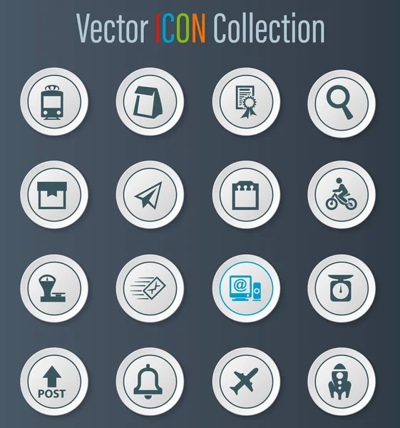 Service Poste Icônes Ensemble Pour Les Sites Web Interface Utilisateur — Image vectorielle