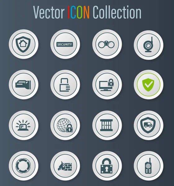 Security Protection Vector Icons User Interface Design — Stock Vector