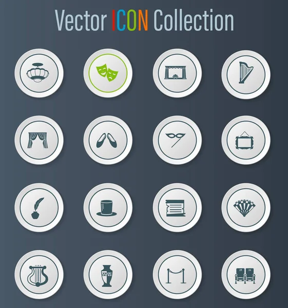 Theater Vector Icons User Interface Design — Stock Vector