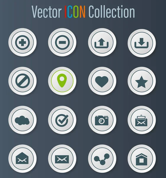 Icônes Vectorielles Interface Utilisateur Pour Conception Interface Utilisateur — Image vectorielle