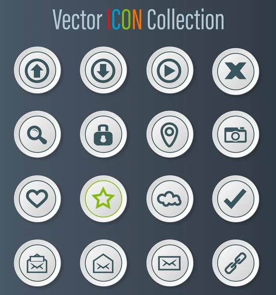 Icônes Vectorielles Interface Utilisateur Pour Conception Interface Utilisateur — Image vectorielle