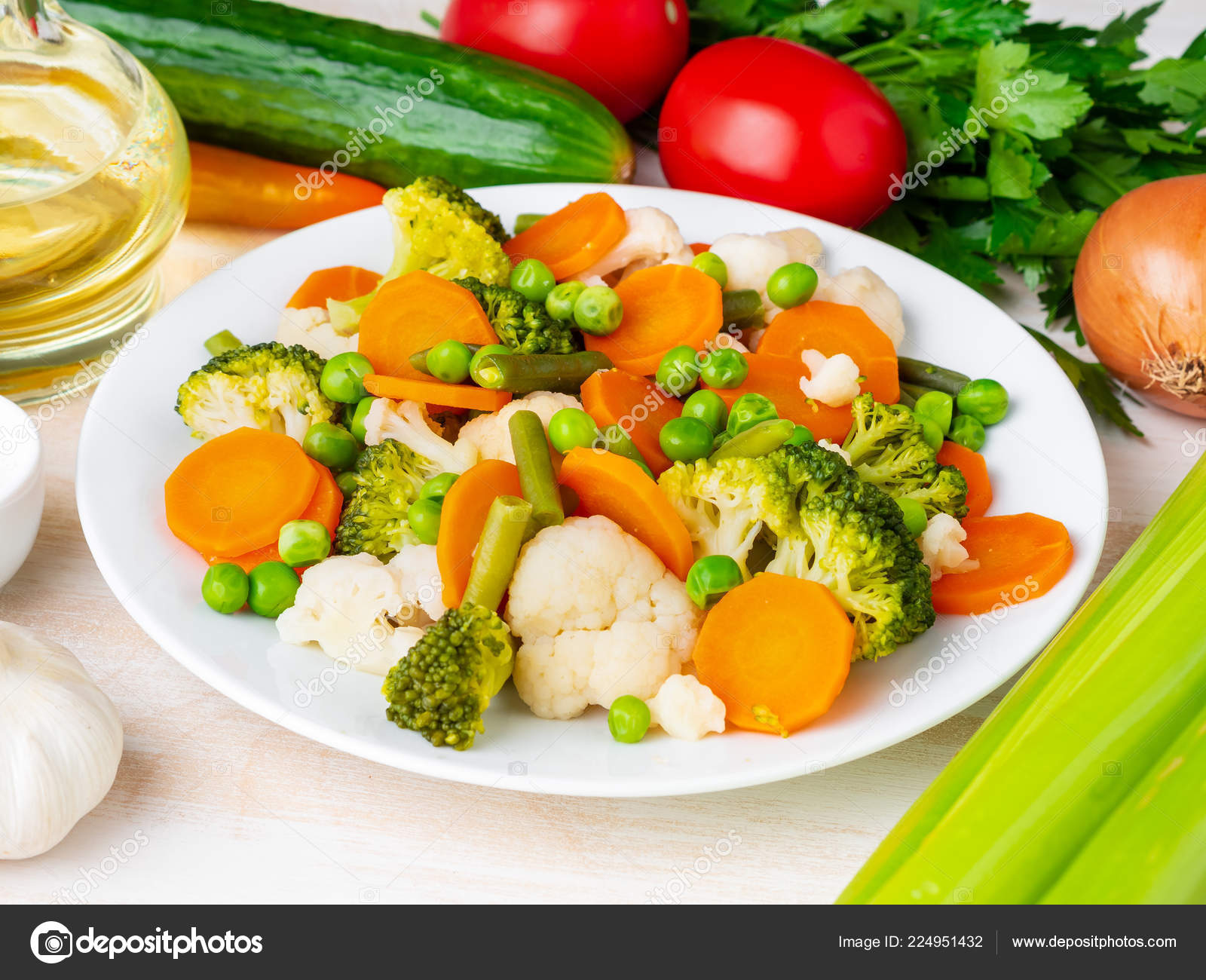 vegetales hervidos o al vapor