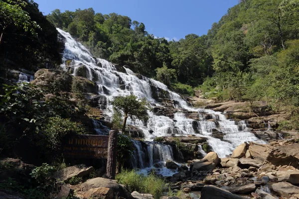 Водопад Mae Национальном Парке Doi Inthanon Чиангмай Таиланд — стоковое фото