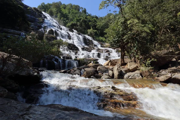 Водопад Mae Национальном Парке Doi Inthanon Чиангмай Таиланд — стоковое фото