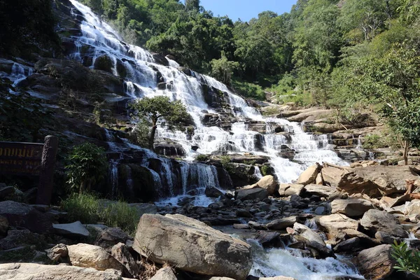 Mae Vodopád Národním Parku Doi Inthanon Chiang Mai Thajsko — Stock fotografie