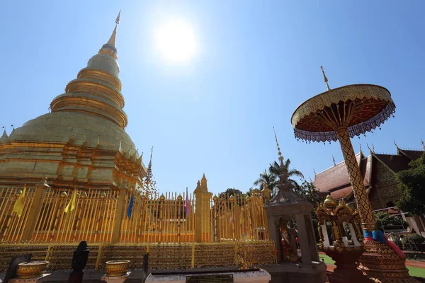 Wat Phra Haripunchai Lamphun Tailândia — Fotografia de Stock