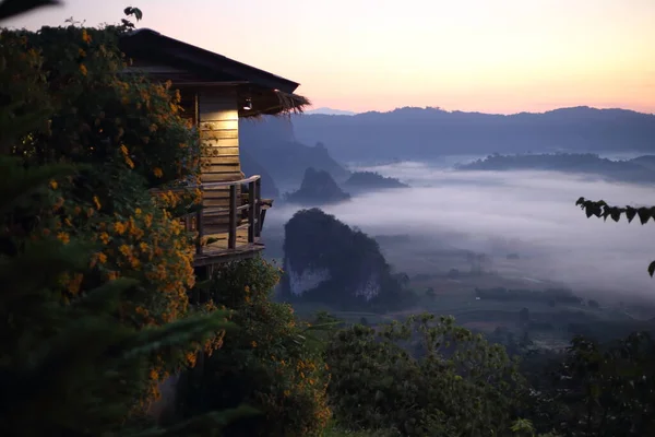 Vue Matin Phu Lanka Phayao Thaïlande — Photo