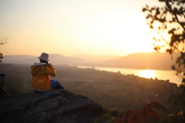 Donne Godono Vista Pha Taem National Park Ubon Ratchathani Thailandia — Foto Stock