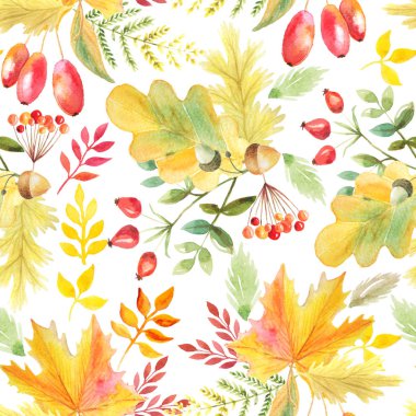 Sonbahar bitkiler ile Seamless Modeli