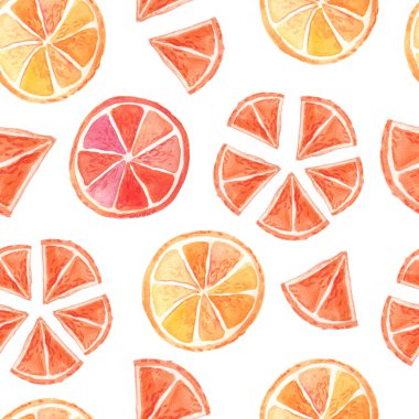 Suluboya yaz narenciye Dikişsiz desen