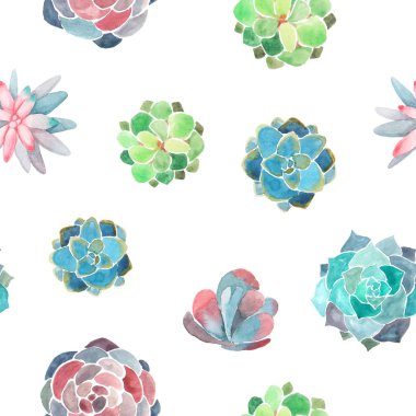 Farklı sulu meyveler ile suluboya Dikişsiz desen