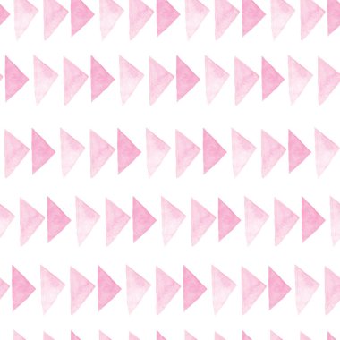 Pembe üçgen ile suluboya Dikişsiz desen