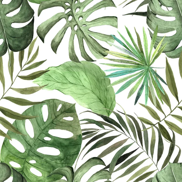 수채화 정글 원활한 패턴 — 스톡 사진