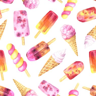 Suluboya dondurma ile Seamless Modeli