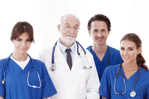 Team Medici Professionisti Isolati Sfondo Bianco — Foto Stock