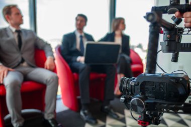 Videographer filme iş toplantısı