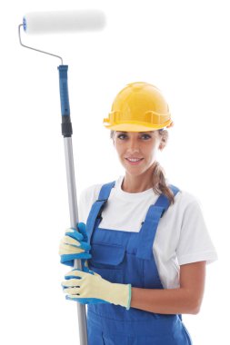 Boya rulo ile Handywoman