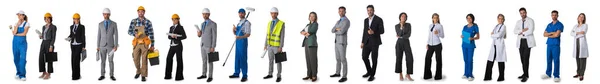 ビジネス 建設業界の多様な職業を代表する人々のグループの完全な長さの肖像画 — ストック写真