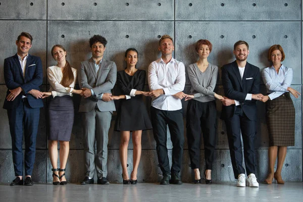 Grupo Empresários Multiétnicos Equipe Retrato Conceito Sucesso Cooperação Empresários Mãos — Fotografia de Stock