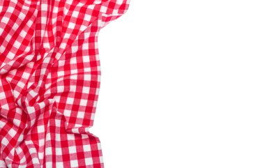 Kırmızı kareli peçete.