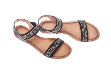 Siyah kadın sandalet.