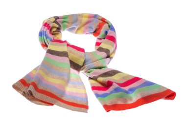 beyaz zemin üzerinde çizgili eşarp.