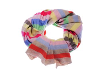 Bir sıcak kış eşarp bir daire içinde sarılmış.