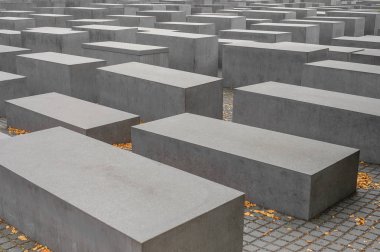 Anıt Holokost kurbanları Berlin, Almanya. Yakın çekim.