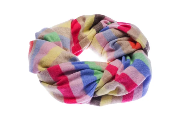 Завернутый в круг теплый зимний шарф . — стоковое фото