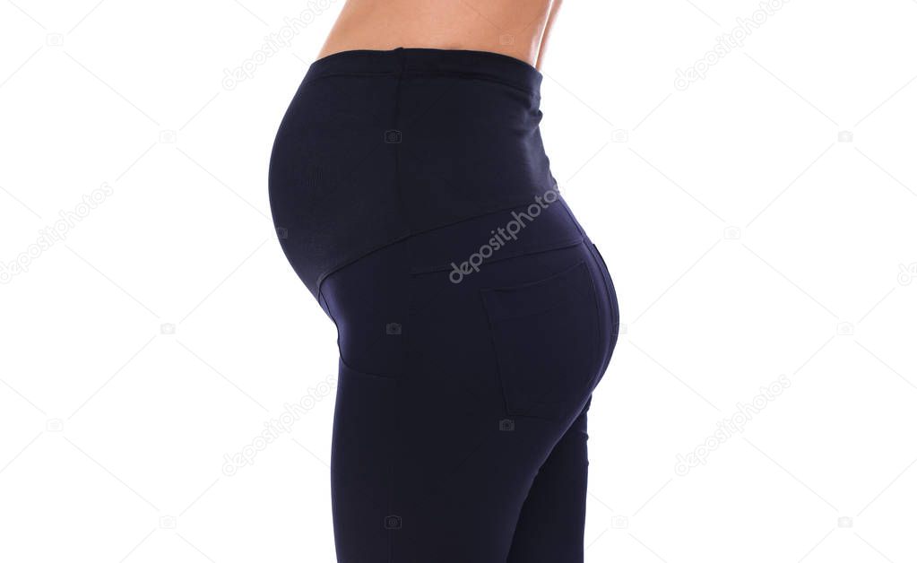 Pants for pregnant women. Special elastic band for the abdomen.