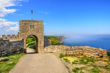 Cape Kaliakra, Bulgaristan üzerinde kale. Denizi.