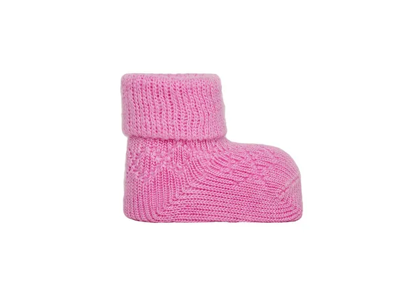 Chaussettes bébé en maille rose pour filles. Gros plan . — Photo