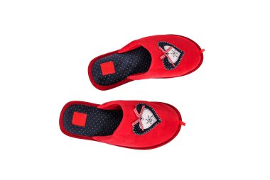 Sıcak bayan terlik. Beyaz arka plan üzerinde izole.