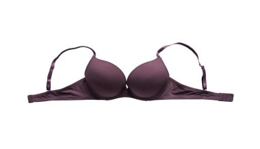 Beyaz bir arka plan üzerinde kadın sutyen. Yakın çekim.